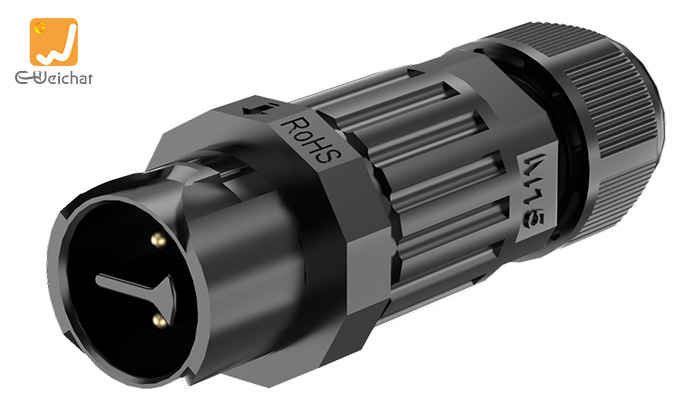 M15MF 2P Circular Plastic Wire Connector