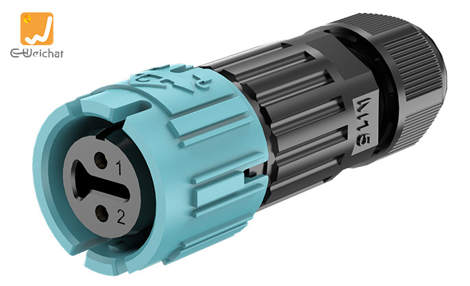 M15MF 2P Circular Plastic Wire Connector