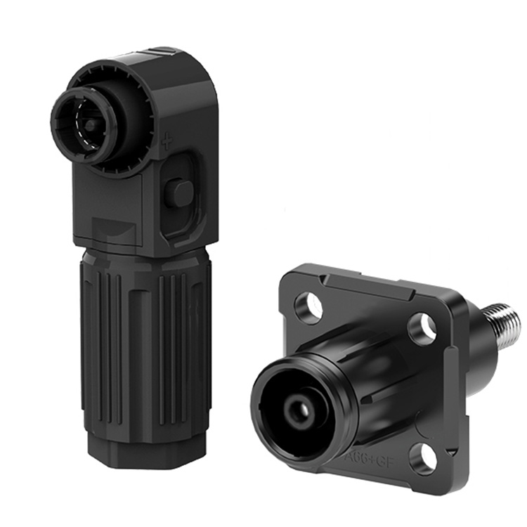 EW Stud Type IP67 Energy Storage Connector Waterproof Socket Black Negative 350A Non-Rotatable Energy Storage Connector