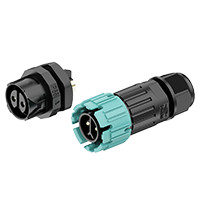 M23MF 2 Pin Circular Plug Connector Wire to Wire Power Waterproof Connector IP68 Waterproof Cable Connector