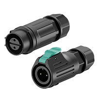 LP12 2 Pin Waterproof Connector Aviation Plug Socket Straight Circular Connector Solder Type All Plastic