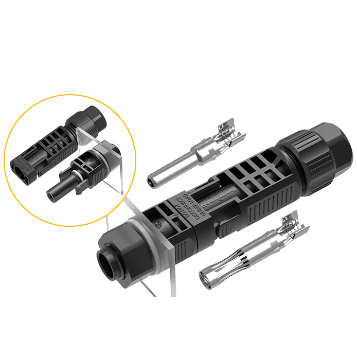 EW PV4 Series 65A Photovoltaic Connector Manual Unlock Wire to Board IP68 Waterproof Connector