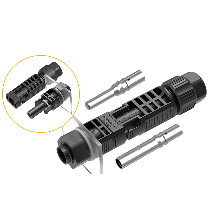 EW PV4 Series 65A Solar MC4 Connector PV Manual Unlock Wire to Board Solar Male Female Connector