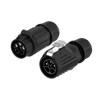 LP28 Electrical Waterproof Connectors 3+1 Pin 32A Circular Connector All Plastic Crimping Type Aviation Plug and Socket