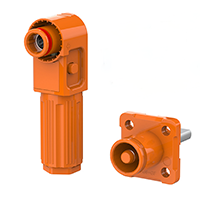 EW Screw Hole Orange Positive IP67 Waterproof 100A Rotatable Energy Storage Connector