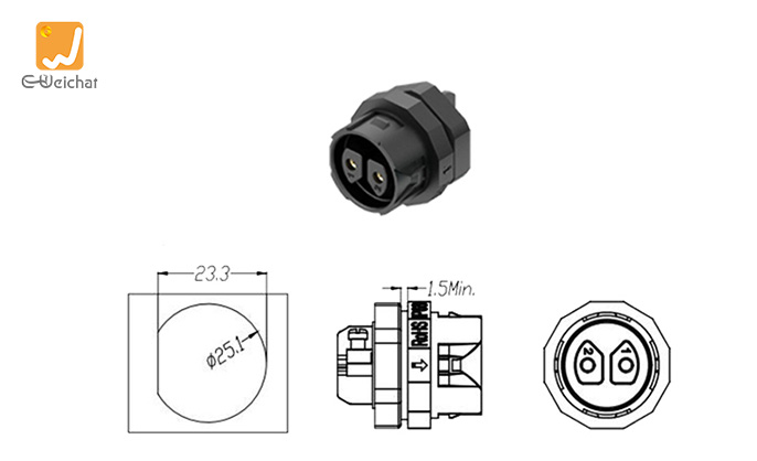EW-M23MP-2P Outdoor Electrical Cable Connectors