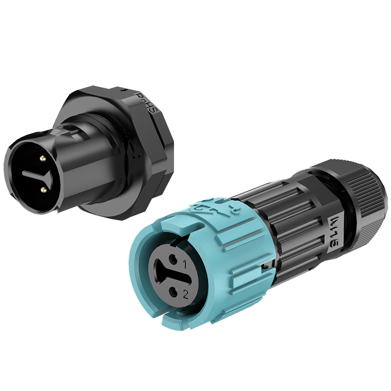 M15MF 10A 2Pins Waterproof Outdoor Cable Connector Male Female Connector Front Panel Solder Type