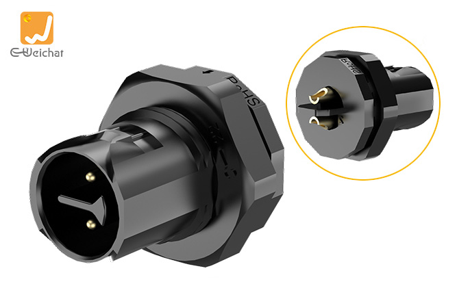 M15MP-2P Panel Mount Power Connector
