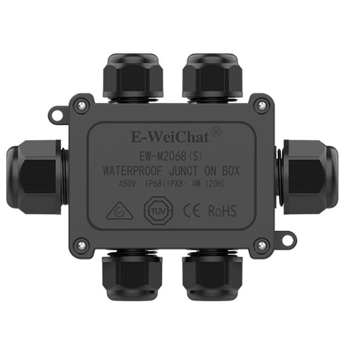 2068S-6T Straight Through Junction Box Cable Connector IP68 Outdoor Electrical Junction Boxes