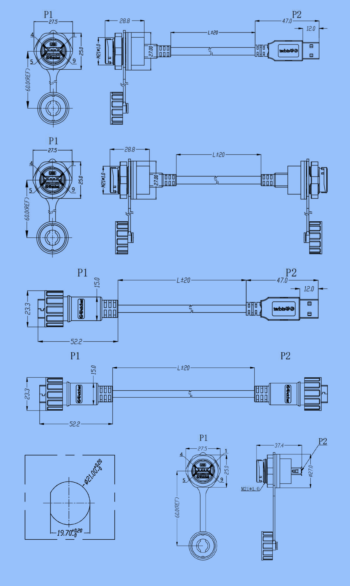 Waterproof USB-C Connector 