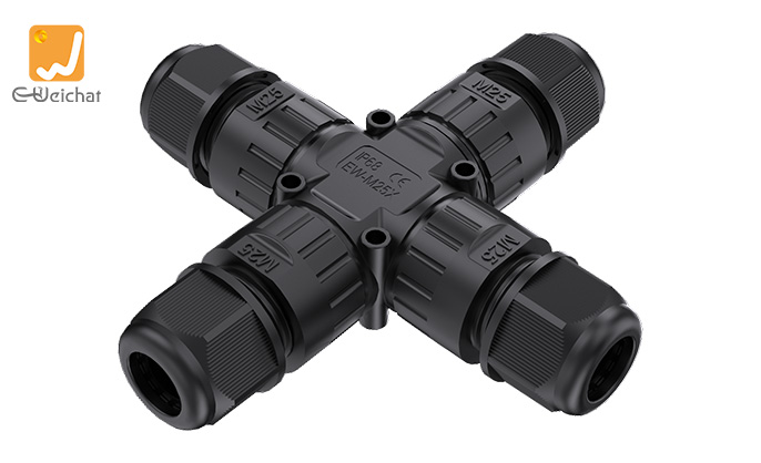 M25X-3P 4-Way Outdoor Waterproof Connector