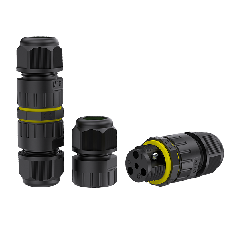 M16 2 Pin Outdoor Electrical Cable Screw Type Cable Connector