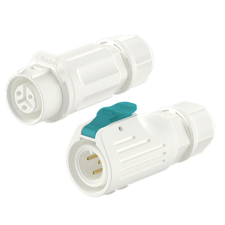 LP12 White 3Pin Wire to Wire 5A Power Outdoor Waterproof Electrical Wire Connector Aviation Plug Socket