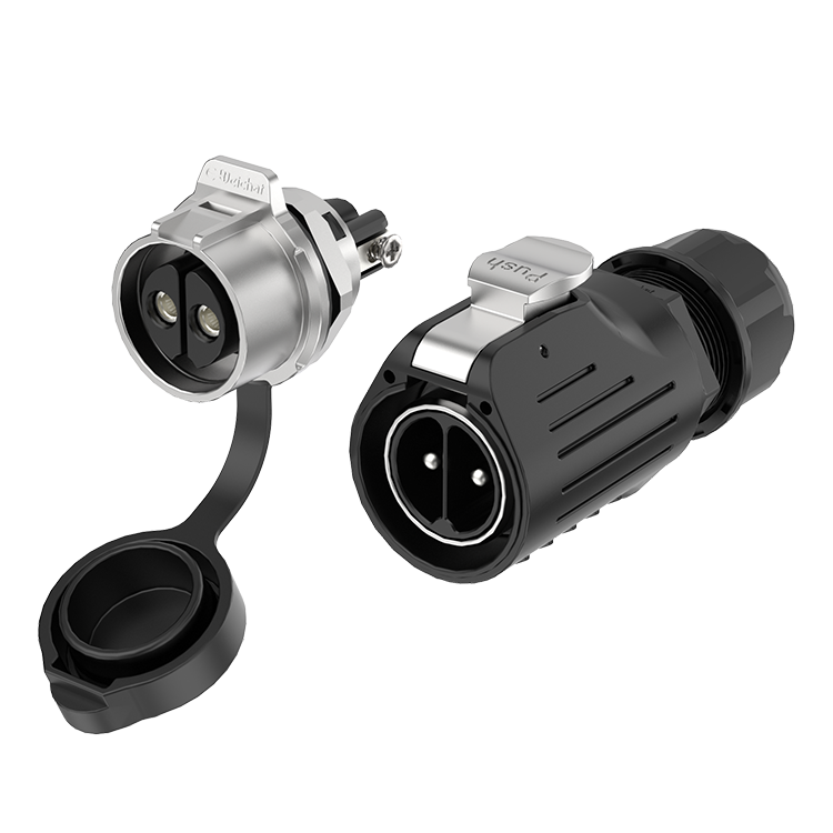 LP28 Outdoor Waterproof Electrical Wire Connector 2 Pin Panel Screw Type Metal Aviation Plug and Socket