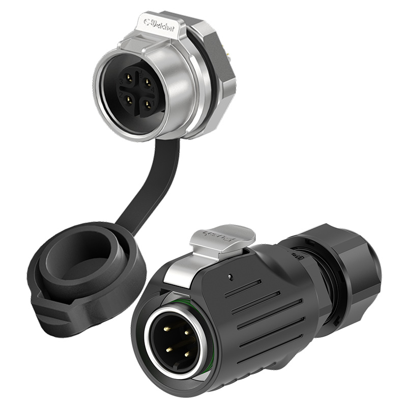 LP16 Waterproof Panel Mount Connector 4 Pin Plastic+Metal 10A Reverse Mounting Aviation Plug Socket
