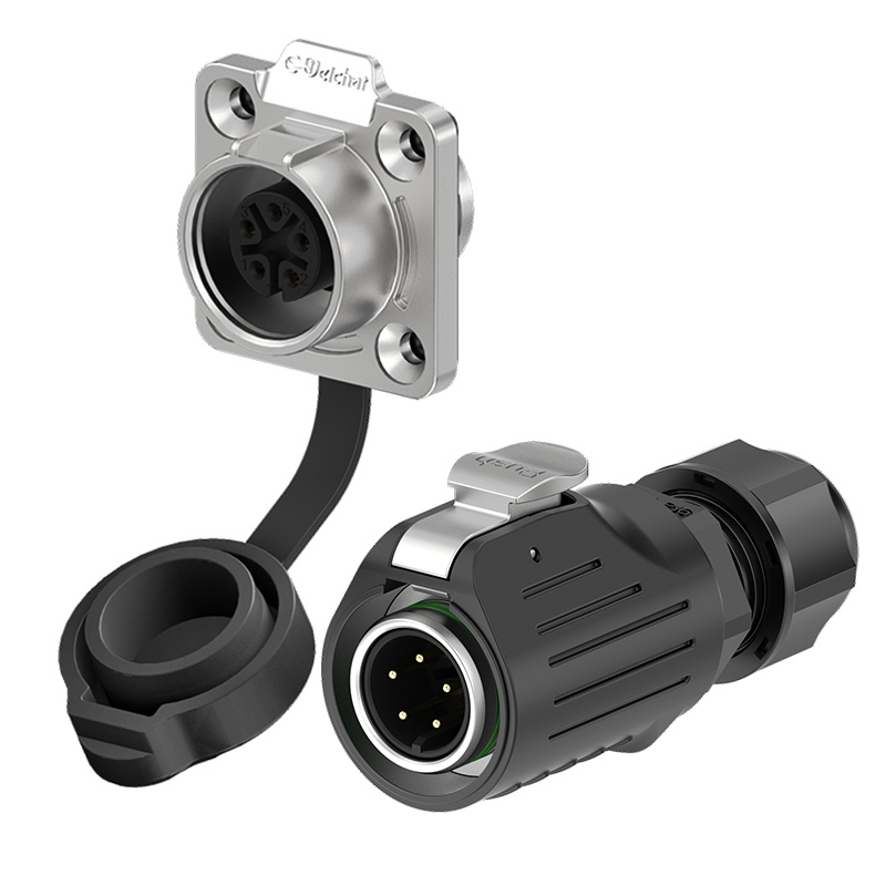 LP16 5A Power Waterproof Connector Solder Type Flange Metal 5 Pin Reverse Mounting Aviation Plug Socket