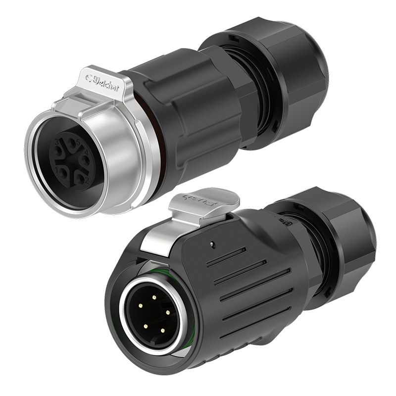 LP16 5A Power Solder Type Waterproof Connector Reverse Mounting Aviation Plug Socket Circular Connector Metal 5 Pin