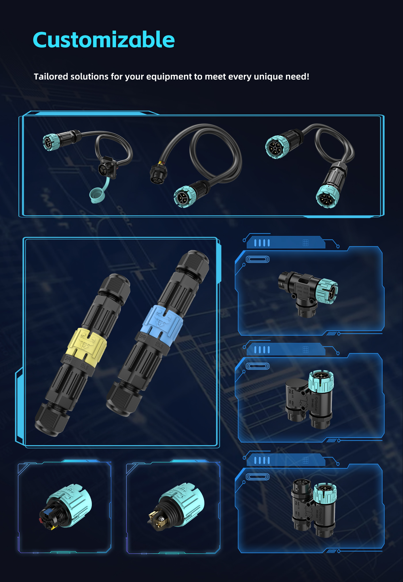 P23-P25 Cable Connectors Waterproof