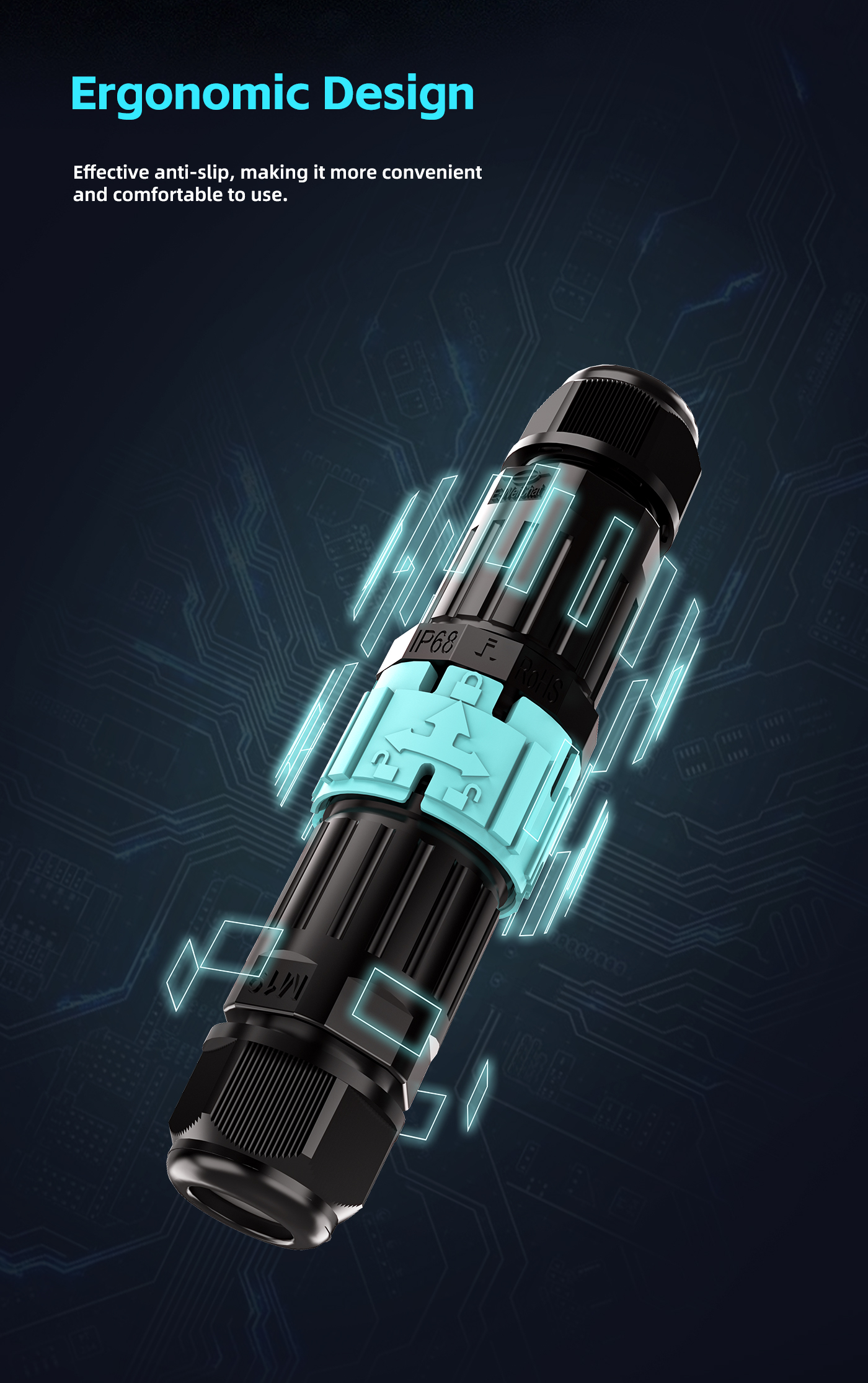 M19 outdoor electrical cable connectors