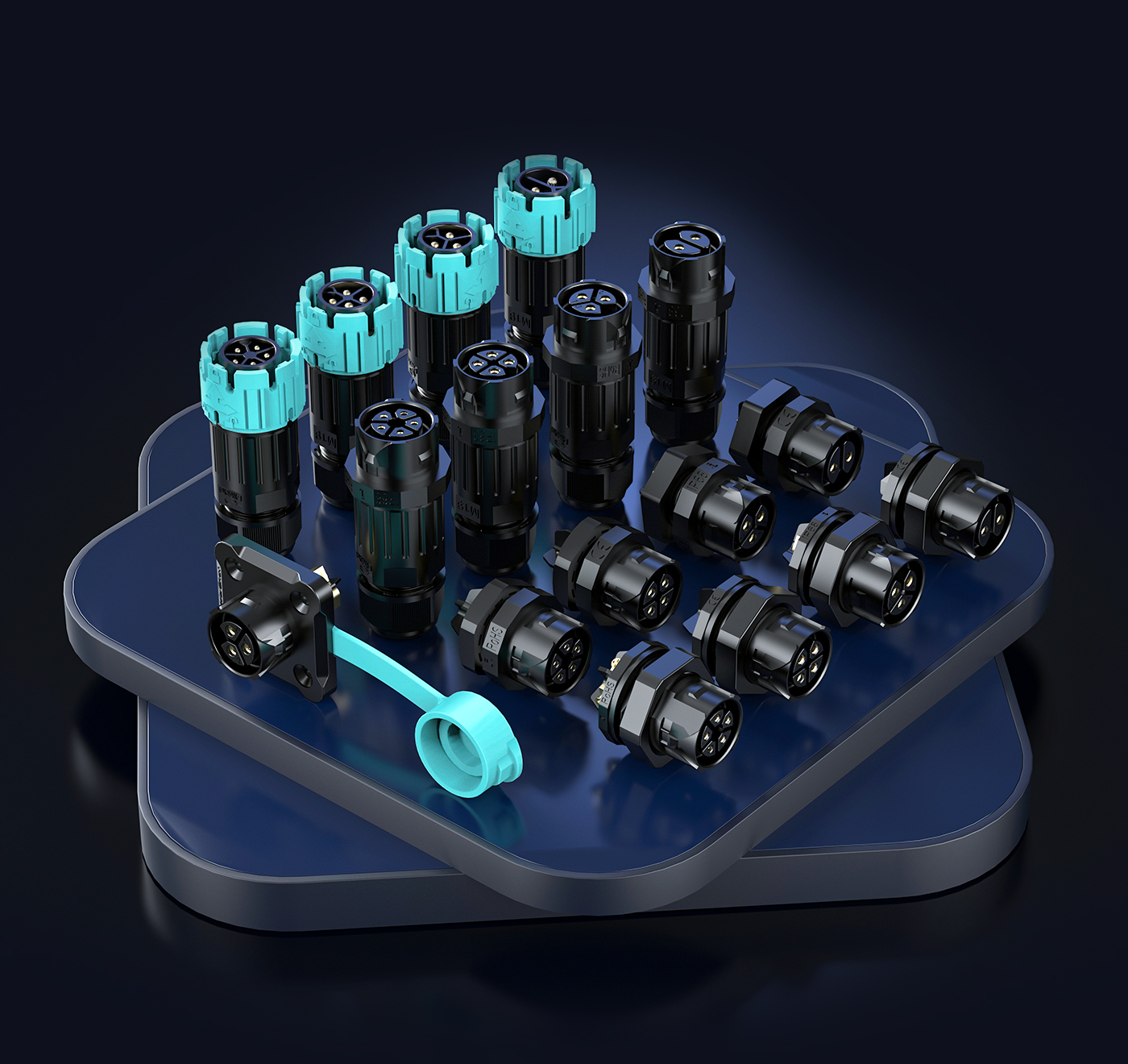M19 outdoor electrical cable connectors