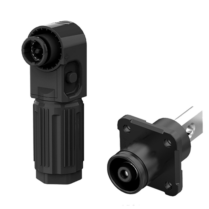 EW Screw Hole Connectors for Battery Energy Storage System Black Negative IP67 Waterproof 300A Rotatable Energy Storage Connector