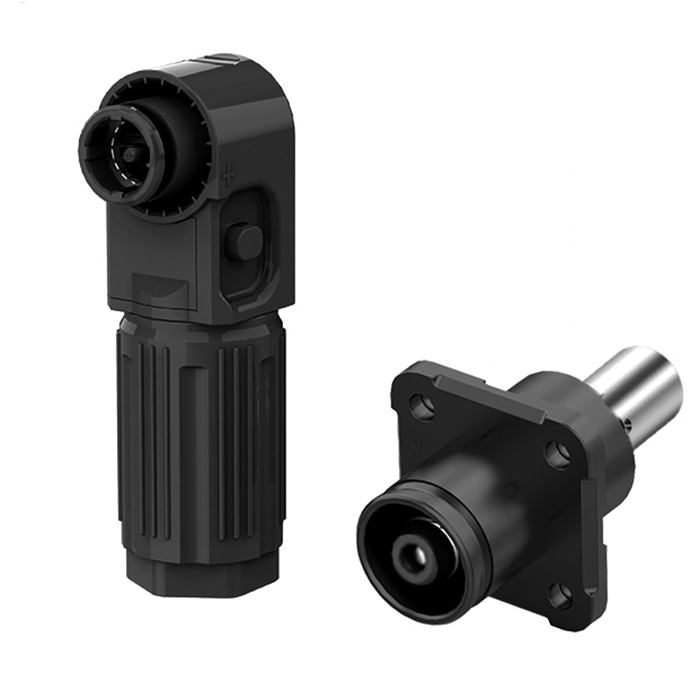 EW Crimp Socket Energy Storage Plug Connectors Black Negative IP67 Waterproof 350A Rotatable Energy Storage Connector