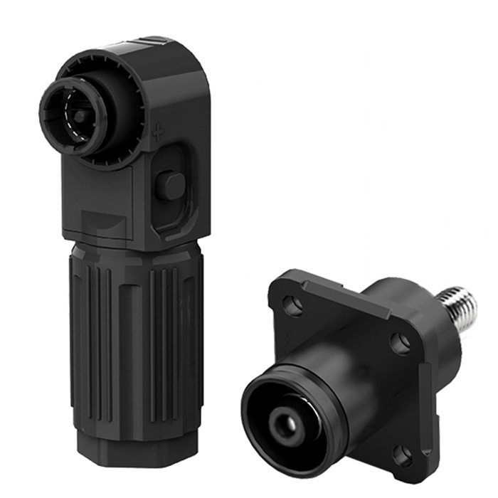 EW Stud Type IP67 High Voltage Energy Storage Connector Socket Black Negative 350A Rotatable Energy Storage Connector