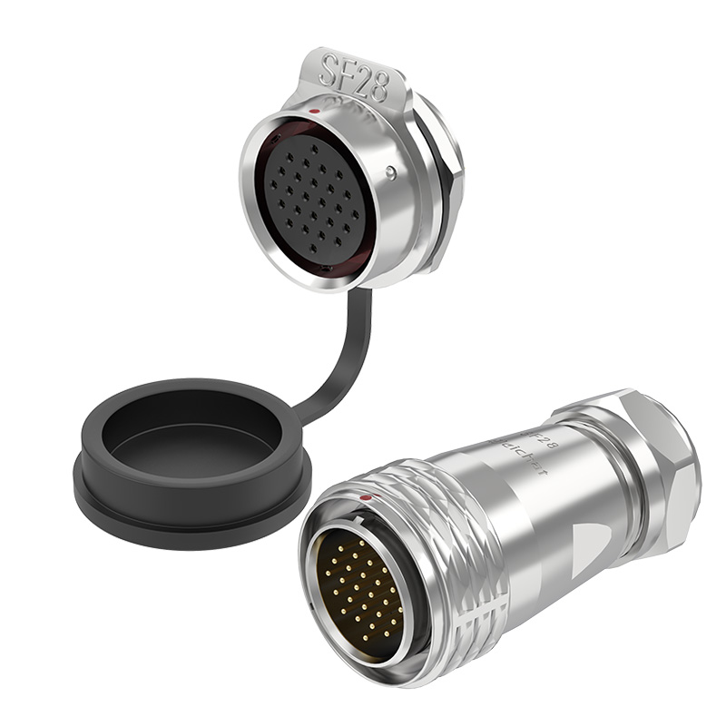 SF28 26 Pin Circular Power Connector Types Aviation Plug IP67 Push-Pull All Metal