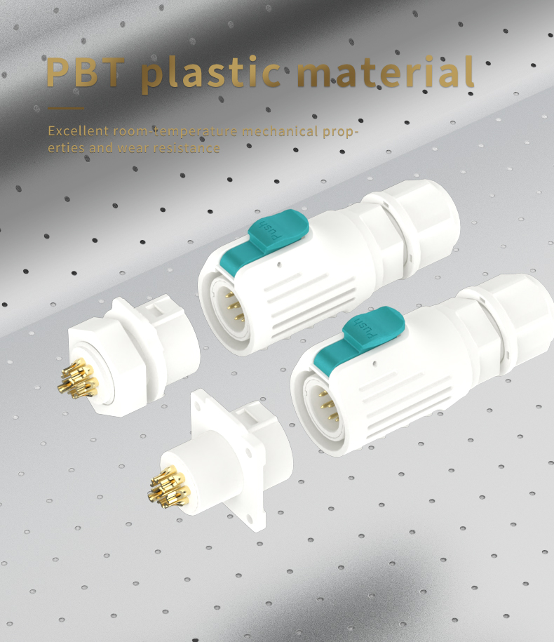 LP12 White Waterproof Connector