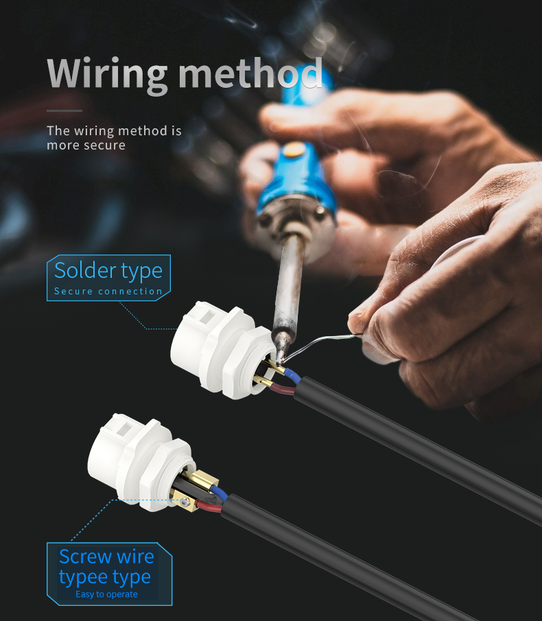 LP12 White Waterproof Connector